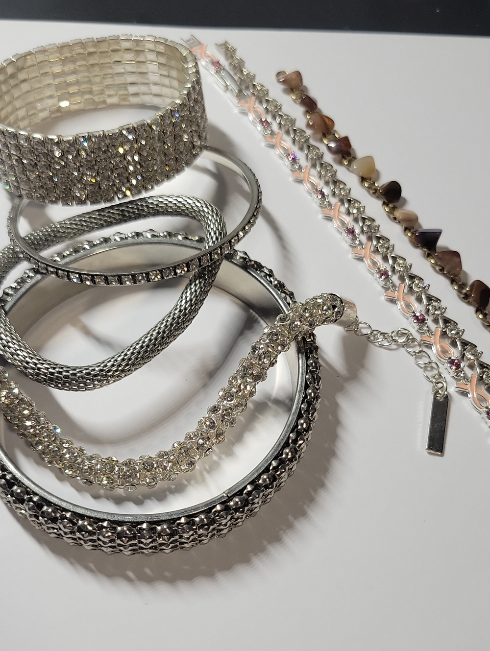 Crystal Multi-Bangle Bracelet Women's Jewelry Lot
